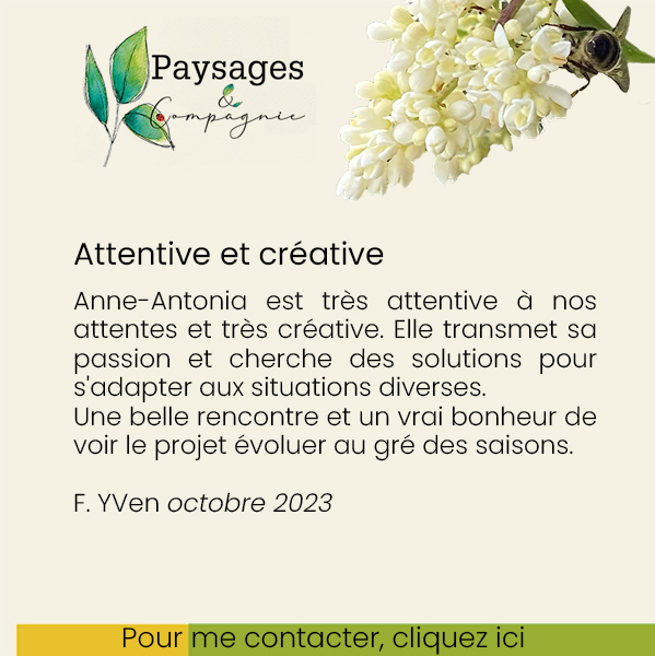 Attentive et créative Un côté jardin naturel paysages et compagnie avis